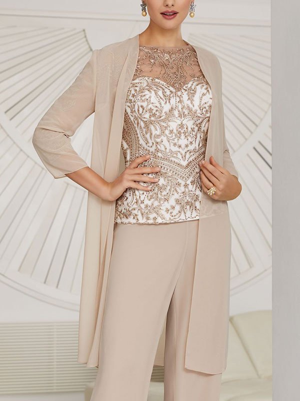 Retro Craft Temperament Simple Ladies Three-Piece Suit