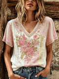 Women's Casual Floral Print Top