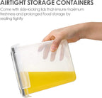 24 pcs Plastic Kitchen and Pantry Organization Canisters for Cereal, Dry Food, Flour and Sugar