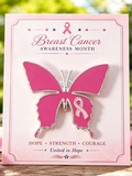Pink October Breast Cancer Awareness Brooch