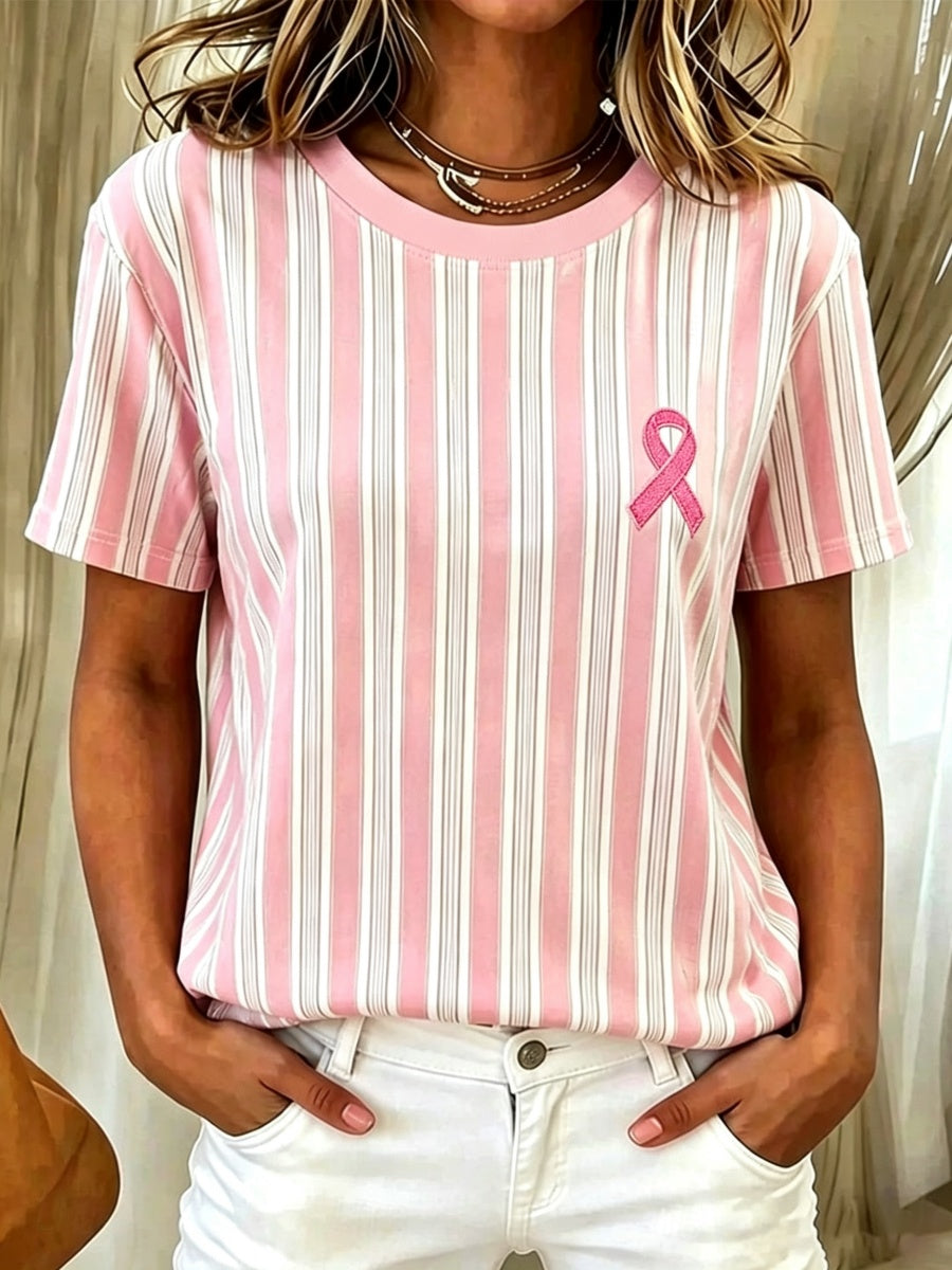 Women's Striped Print T-Shirt