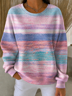 Women'S Breast Cancer Promotional Print Casual Waffle Sweatshirt