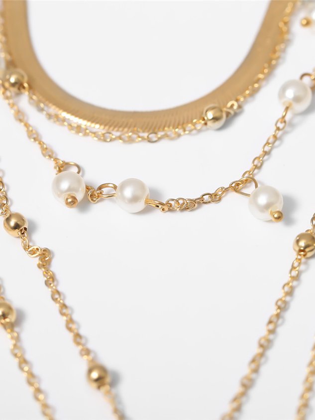 Resort Style Beach Pearl Multilayer Necklace