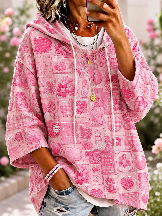 Women's Breast Cancer Print Hoodie