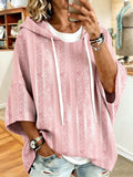Women'S Vintage Pink Art Print Hoodie