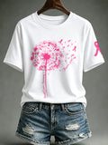 Women's Never Giver Up Printed Casual T-Shirt