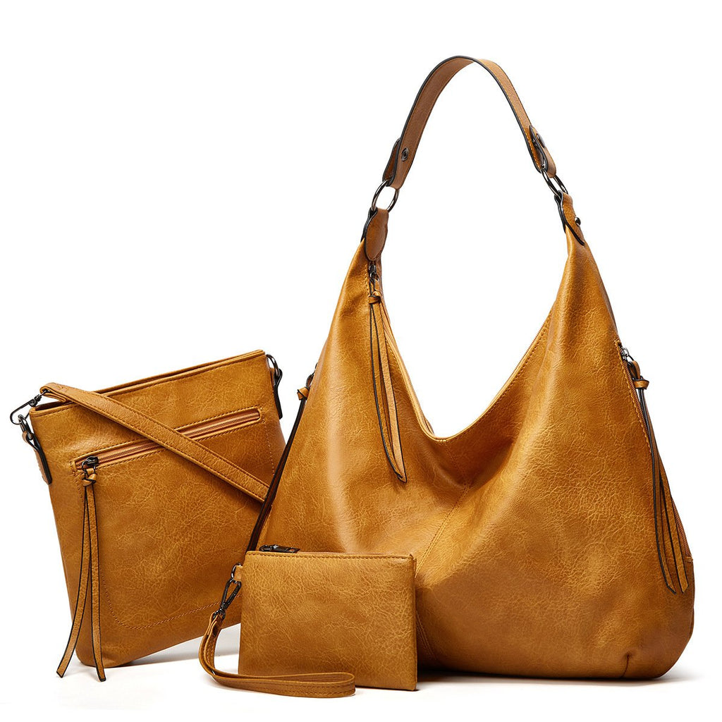 2024 New Women's Three-in-one Leather Bag