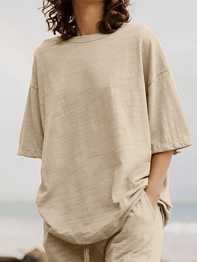 Women's Casual Solid Color Pocket Set