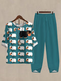 Black Leader Sheep Casual Two Piece Set