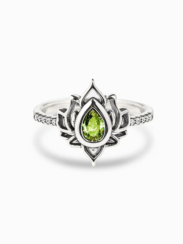 Vintage Floral All Season Metal Wedding Metal Crystal Hot List Ring Ring for Women