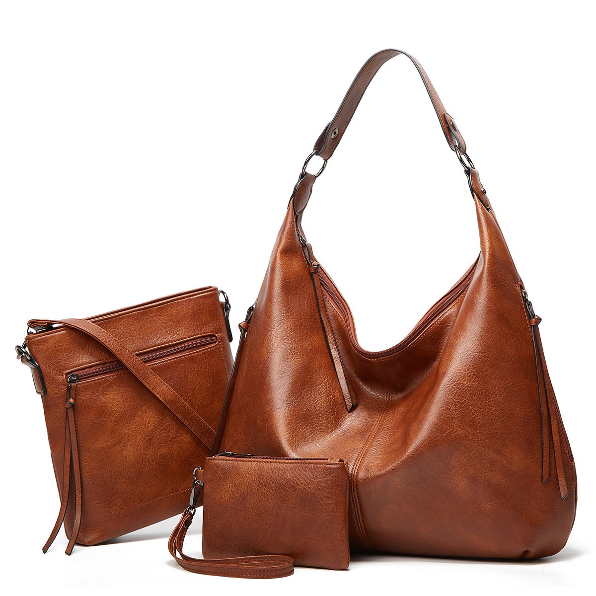 2024 New Women's Three-in-one Leather Bag