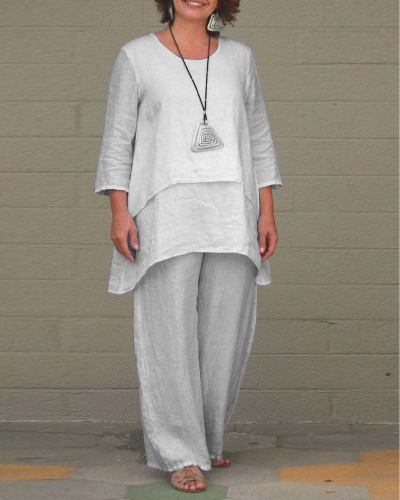 Women Comfortable Solid Color Suit