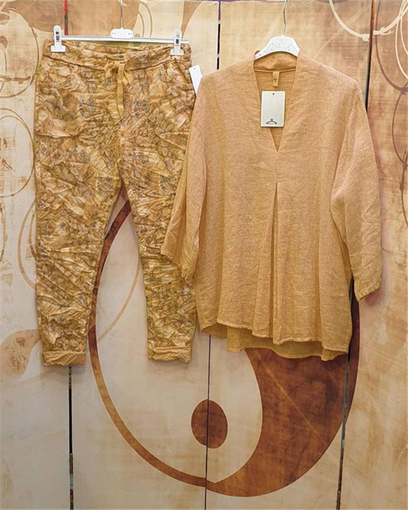 Irregular Hem Long Sleeve Two-Piece Suit