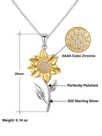 Casual Diamond Sunflower Necklace Mother's Day Valentine's Day Thanksgiving Graduation Season Gift