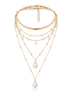 Resort Style Beach Pearl Multilayer Necklace
