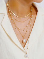Resort Style Beach Pearl Multilayer Necklace