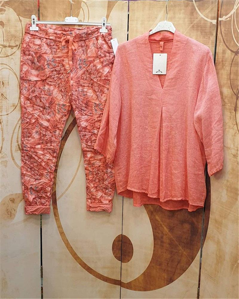 Irregular Hem Long Sleeve Two-Piece Suit