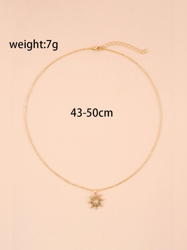Simple Sunflower Alloy Necklace