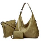 2024 New Women's Three-in-one Leather Bag