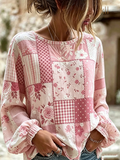 Women's pink printed top