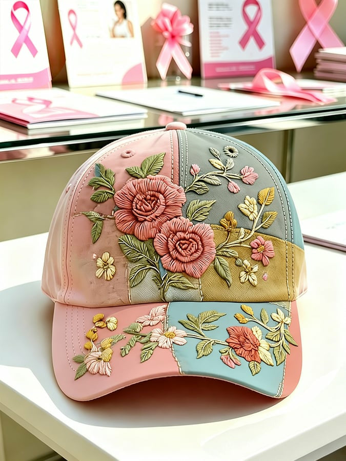 Women'S Casual Breast Cancer Awareness Printing Hat