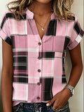 Women'S Pink Art Printed Casual Shirt