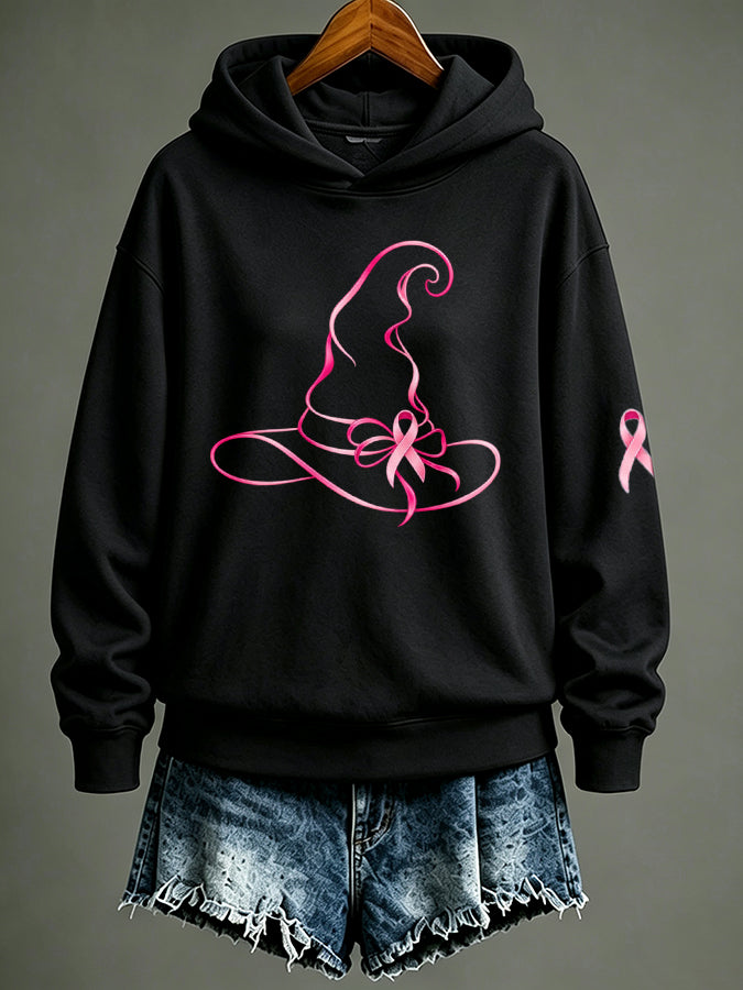 Women's Breast cancer awareness Print Hoodie