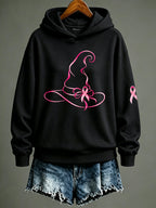 Women's Breast cancer awareness Print Hoodie