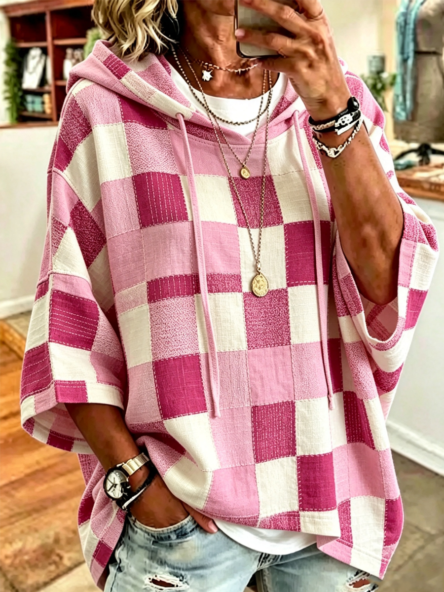Women'S Casual Loose Hooded Sweatshirt