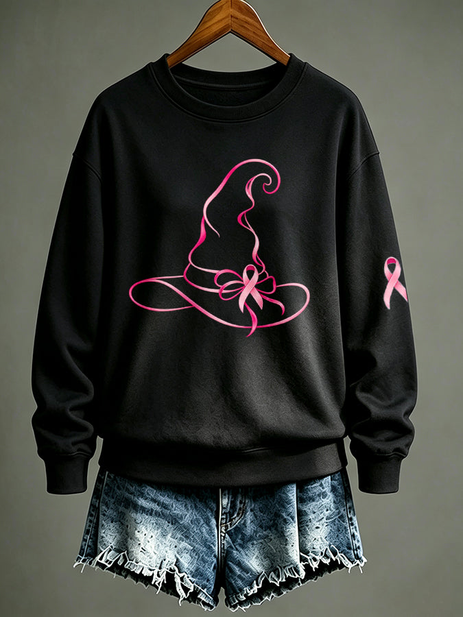 Women'S Breast cancer awareness Print Sweatshirt