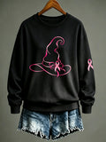 Women'S Breast cancer awareness Print Sweatshirt