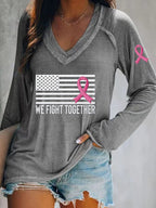 Women's Breast Cancer Awareness We Fight Together T-shirt