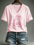 Women's Breast cancer awareness Print T-shirt
