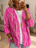 Women'S Casual Breast Cancer Awareness Pink Cardigan Top