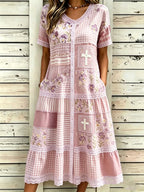 Women'S Floral Faith Short Sleeved Lace Dress