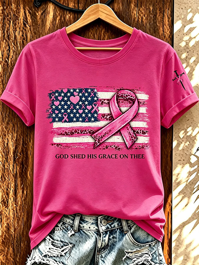 Women'S God Shed His Grace On Thee Printed Casual T-Shirt