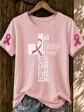 Women's Breast Cancer Awareness Printed T-Shirt