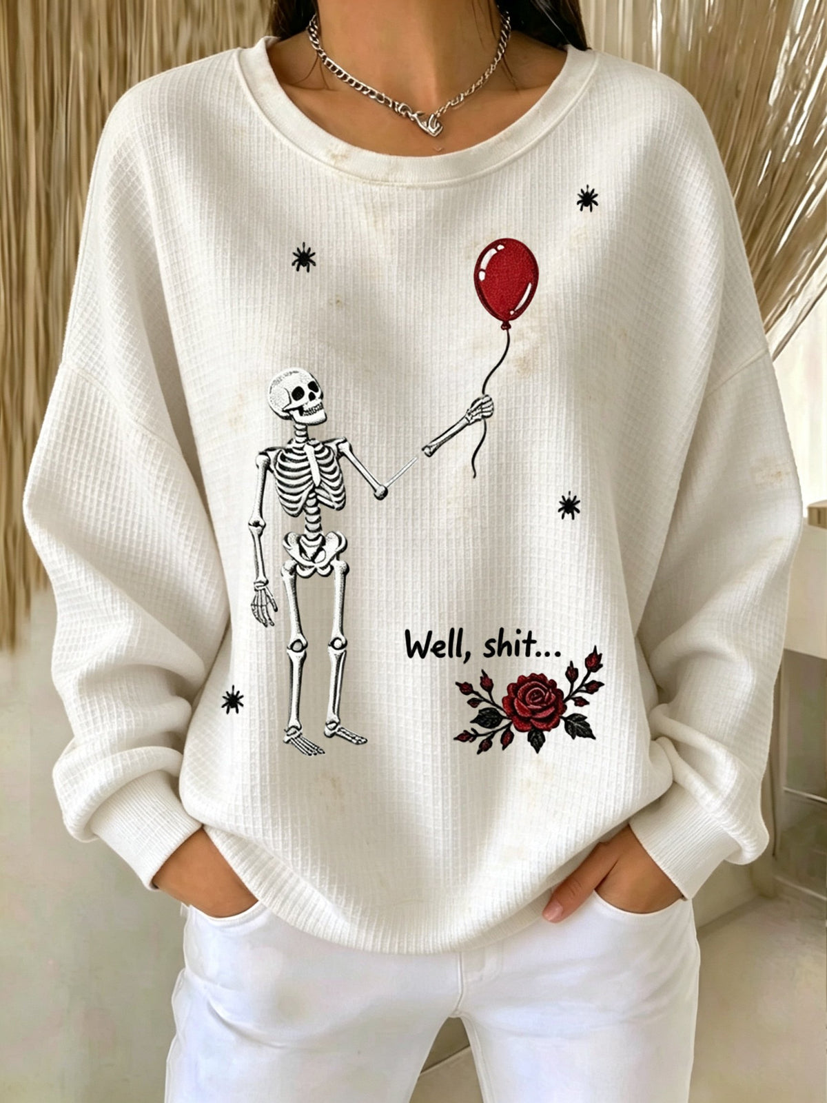 🔥🔥2nd 50% Off 🔥🔥Women's Retro Halloween Well, Shit... Printed Sweatshirt