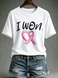 Women's Breast cancer awareness Printed Casual T-Shirt