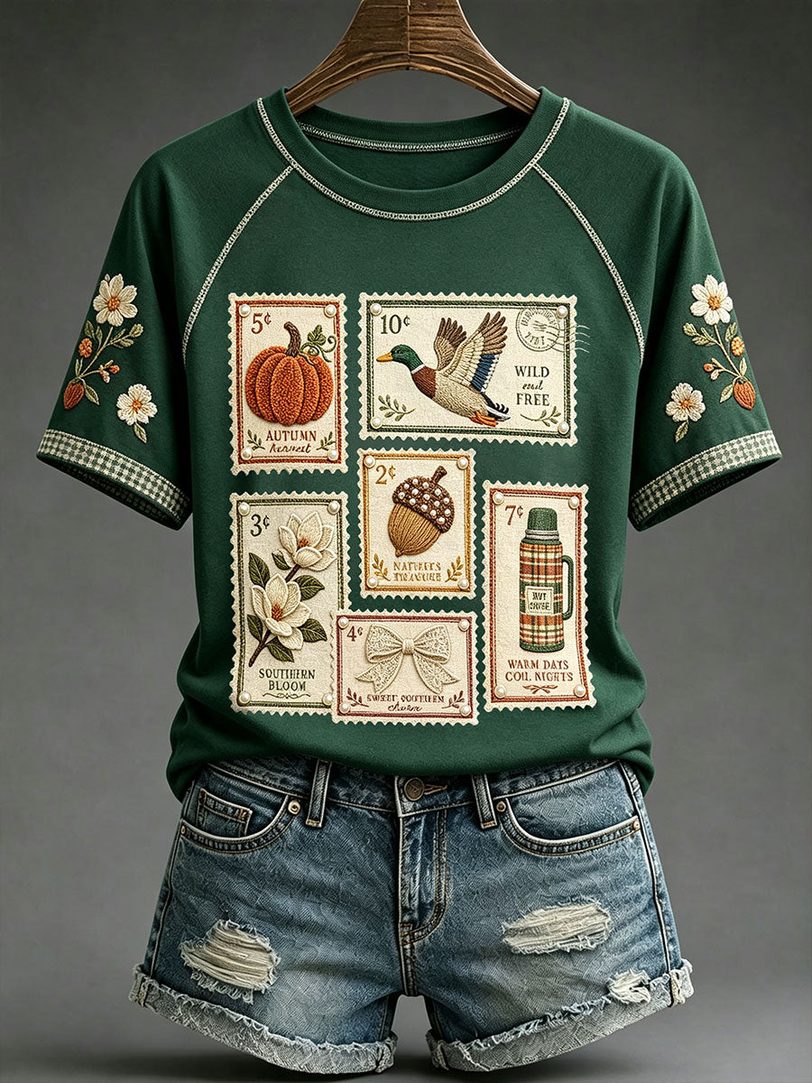 Women's Autumn Stamp T-shirts