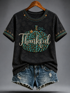 Women's Fall Printed short-sleeved T-shirt