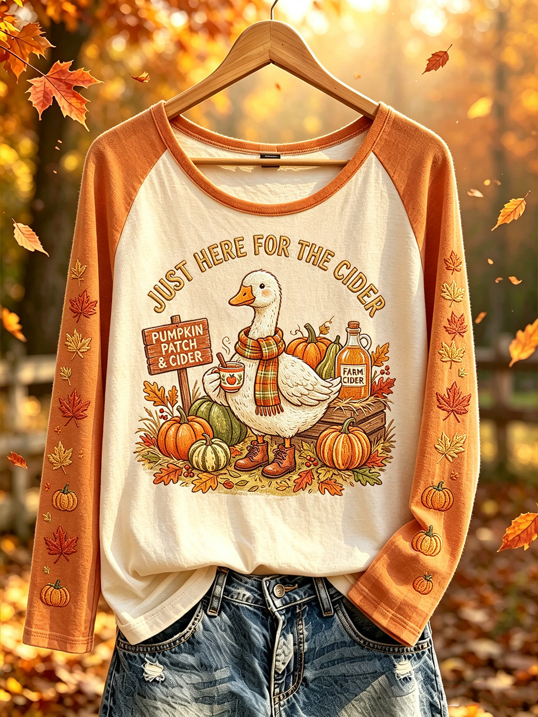Women's autumn element printed casual long-sleeved T-shirt