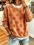 Women's Fall Printed Regular Sweatshirt
