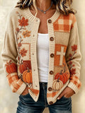Women's Cozy Season Printed Casual Cardigan