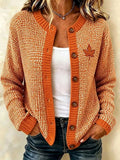 Women's Cozy Season Printed Casual Cardigan