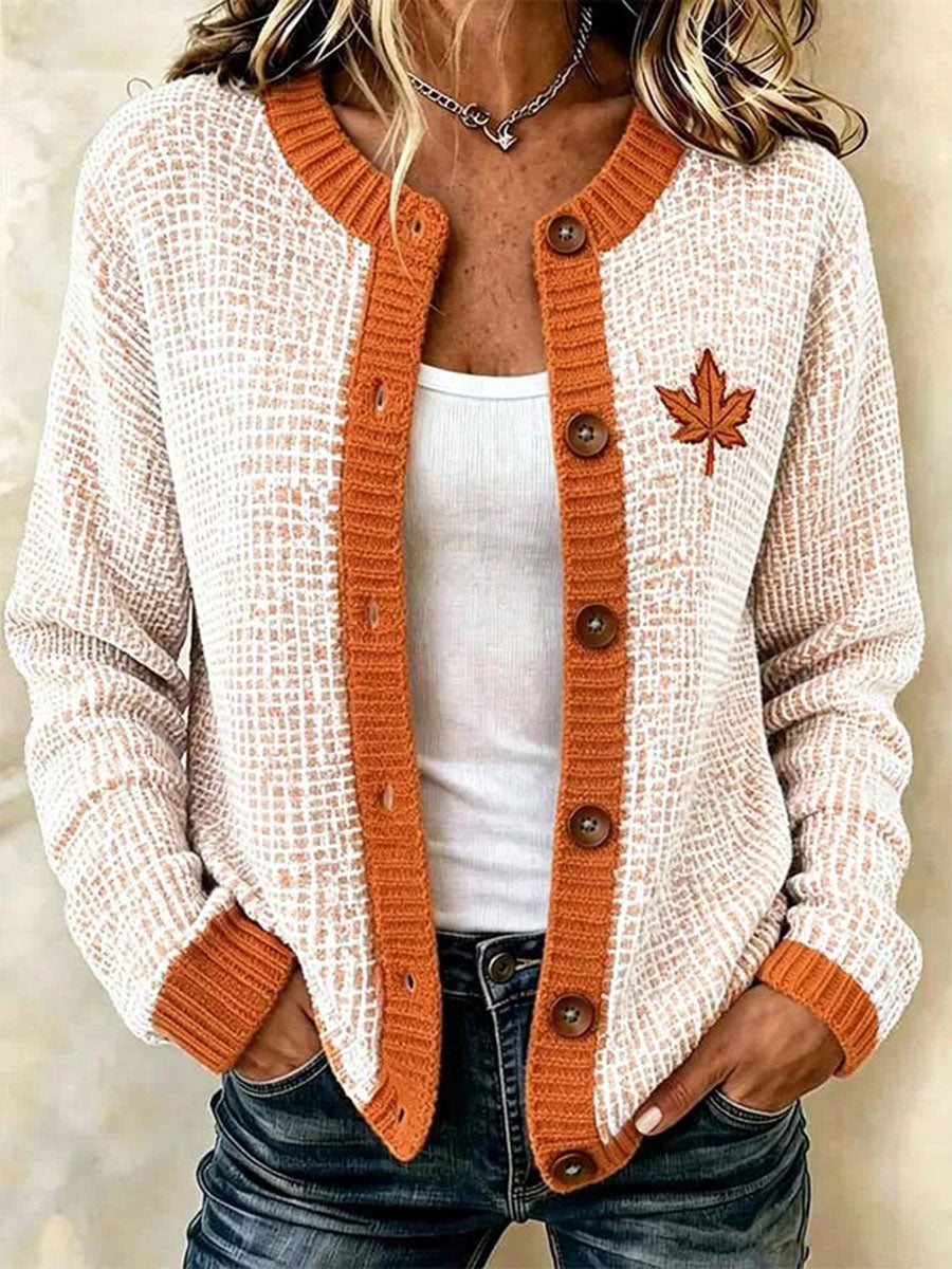Women's Cozy Season Printed Casual Cardigan
