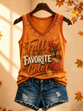 Women's Fall Is My Favorite Color Printed Vests