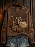 Women's Autumn Pumpkin Pattern Casual Sweatshirt